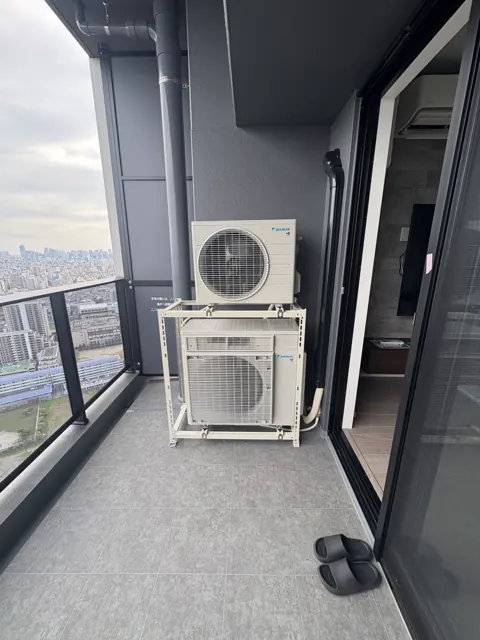 室外機二段置き