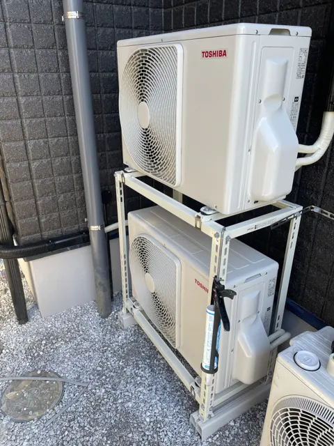 室外機二段置き